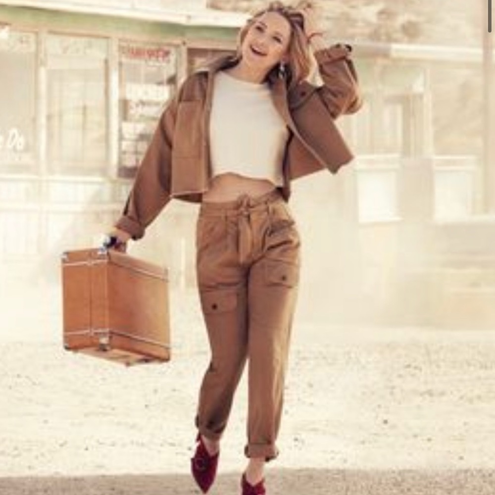 Kate Hudson Happy X Nature Adventure Utility Jacket and Cargo Pants Outfit Set